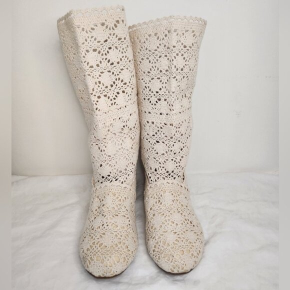 Crochet Lace Boots - Picture 3 of 4